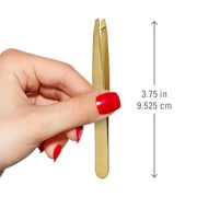 Gold Slant Tip Tweezer - Regine Tweezers