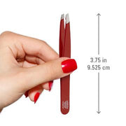 Red Slant Tip Tweezer - Regine Tweezers