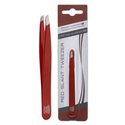 Red Slant Tip Tweezer - Regine Tweezers