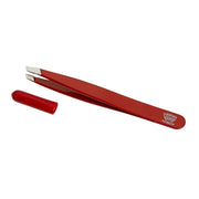 Red Slant Tip Tweezer - Regine Tweezers