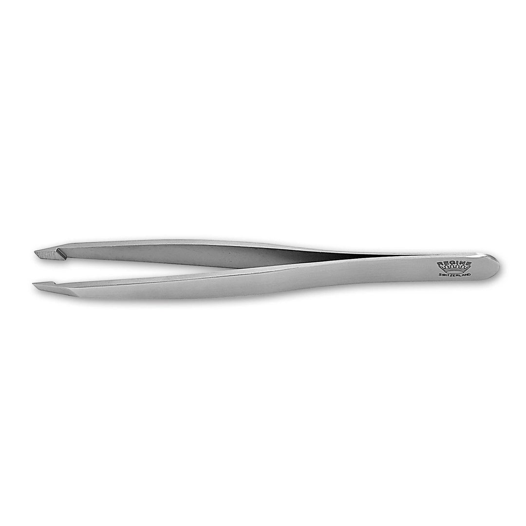 TRUSCO Stainless Steel Tweezers - 7.1 Inch (180mm) Straight Tip, Knurled Handle For Precision Grip