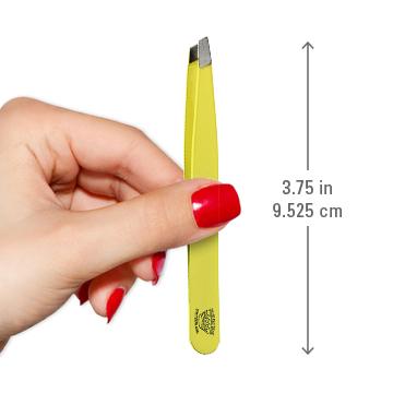 Yellow Slant Tip Tweezer - Regine Tweezers