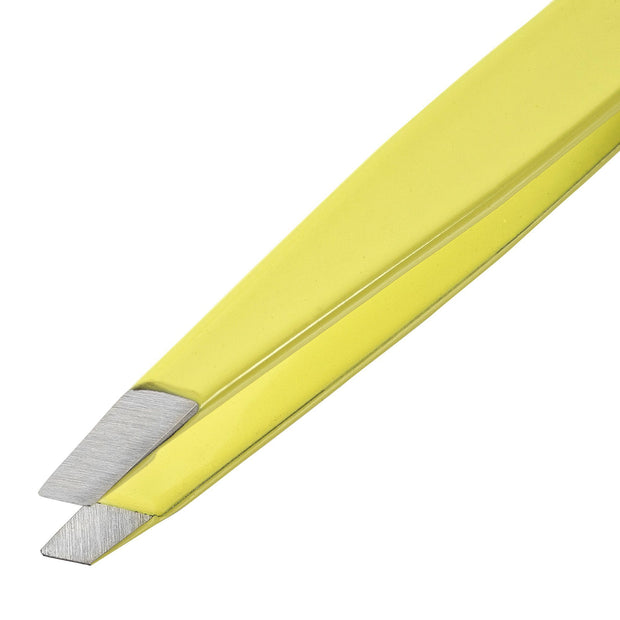 Yellow Slant Tip Tweezer - Regine Tweezers